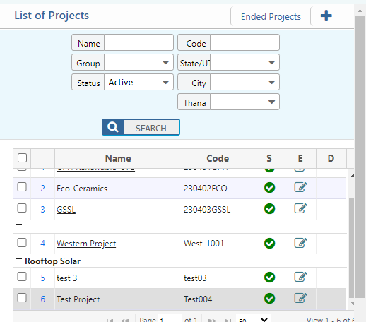 Project List